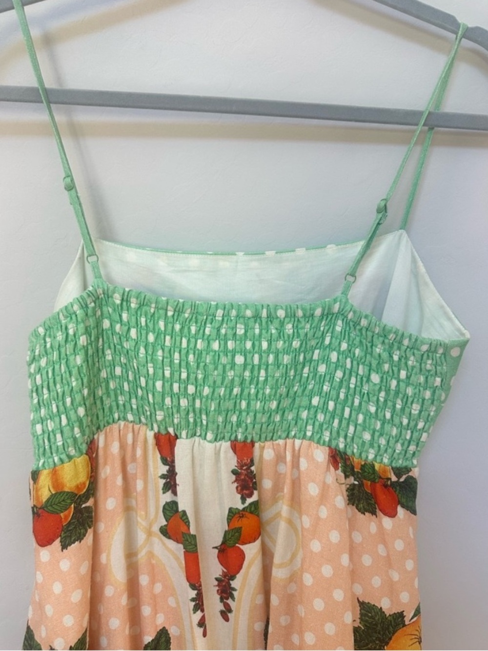 Caroline Constas Linen Blend Colorful Fruit-Print Maxi Dress w/ Pockets | New - Picture 7 of 10